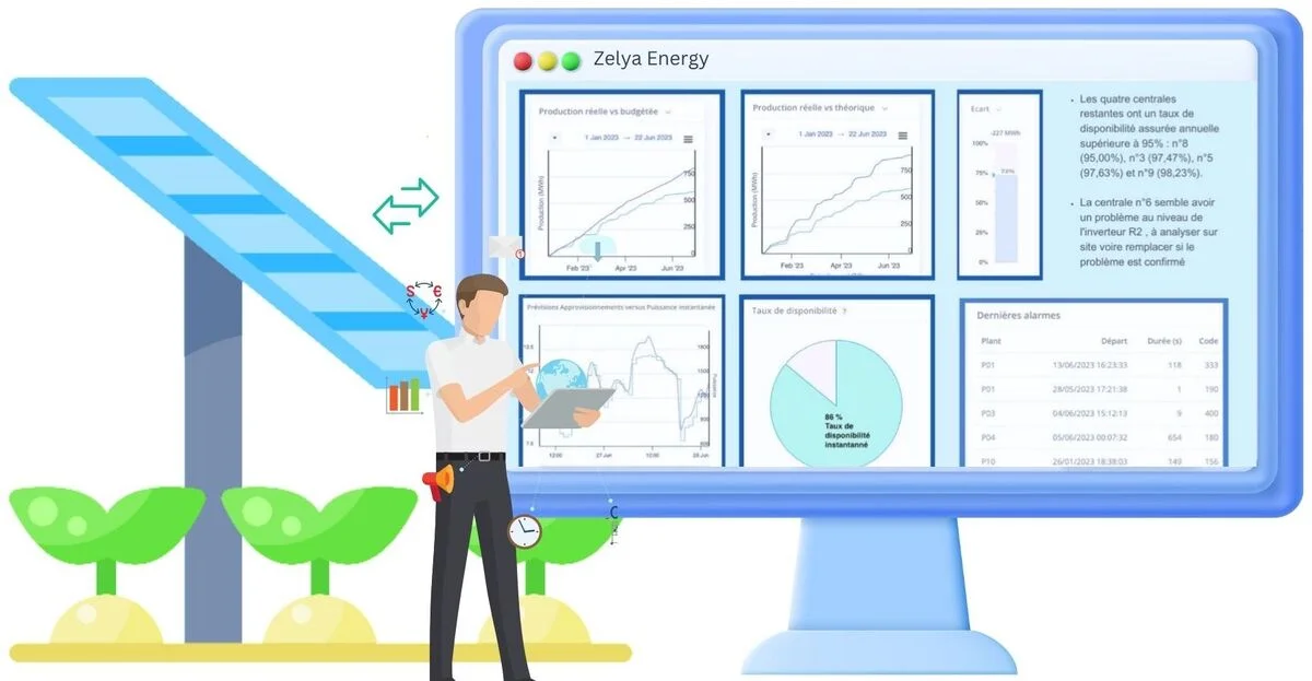 IT tool for photovoltaic power plant maintenance and operation monitoring