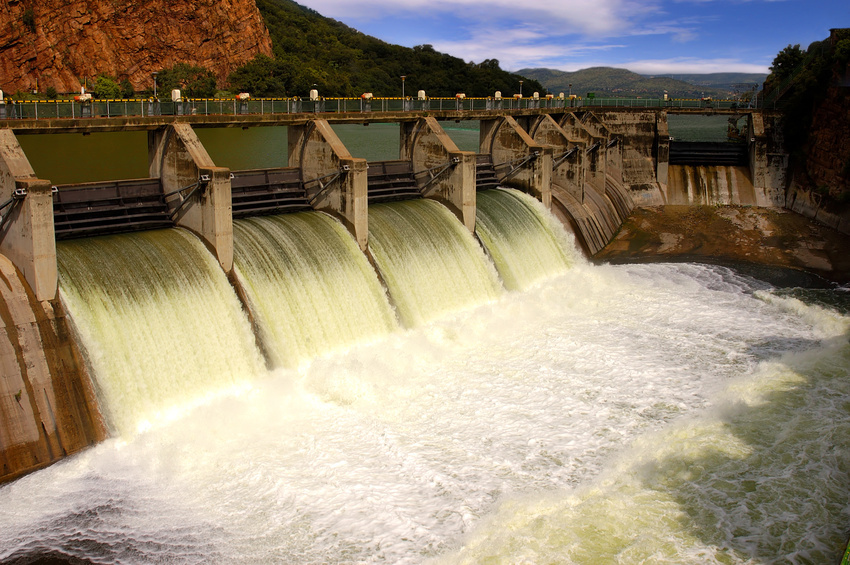 The output of a hydraulic power plant project